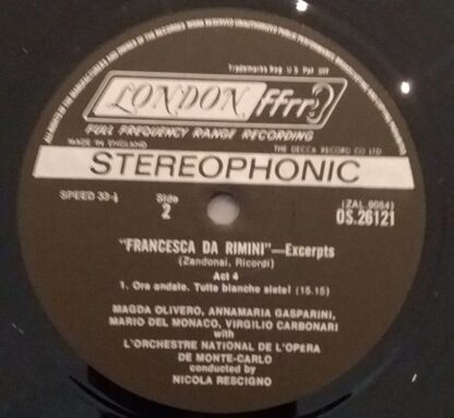 London Records OS 26121 - Riccardo Zandonai, Mario Del Monaco, M - Image 4