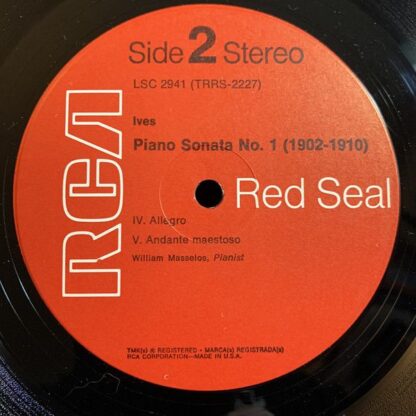 RCA Red Seal LSC-2941 - Charles Ives, William Masselos - Piano S - Image 4