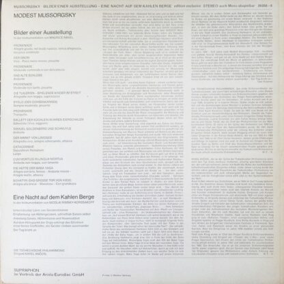 Supraphon 29 250 - 8 - Modest Mussorgsky, The Czech Philharmonic - Image 2