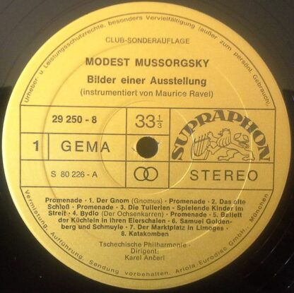 Supraphon 29 250 - 8 - Modest Mussorgsky, The Czech Philharmonic - Image 3