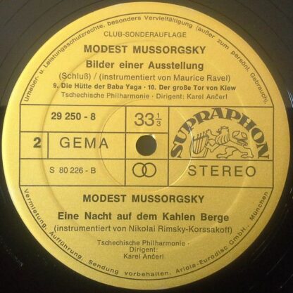 Supraphon 29 250 - 8 - Modest Mussorgsky, The Czech Philharmonic - Image 4