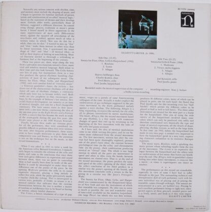 Nonesuch Records H-71234 - Elliott Carter - Sonata For Flute, Ob - Image 2