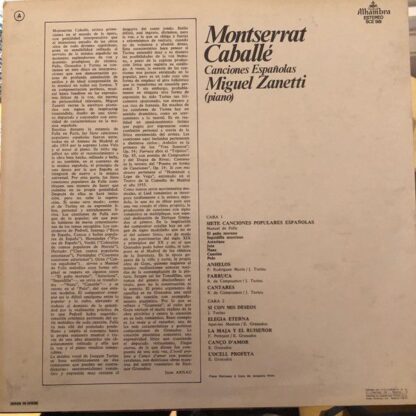 Alhambra (2) SCE 981 - Montserrat Caballé - Canciones Españolas - Image 2