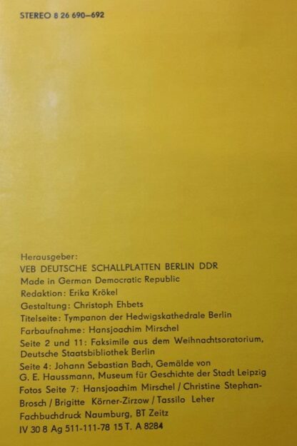 Eterna 8 26 690-692 - Johann Sebastian Bach, Arleen Auger, Annel - Image 2