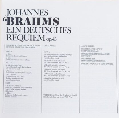 Deutsche Harmonia Mundi 1C 157-99 703/04 Q - Johannes Brahms, He - Image 6
