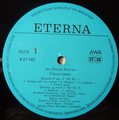 Eterna 8 27 962-63 - Jan Dismas Zelenka, Burkhard Glaetzner, Ing - Image 5