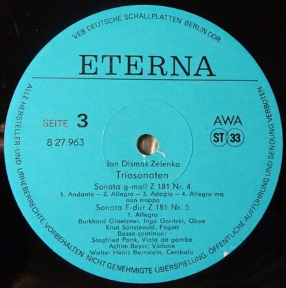 Eterna 8 27 962-63 - Jan Dismas Zelenka, Burkhard Glaetzner, Ing - Image 7