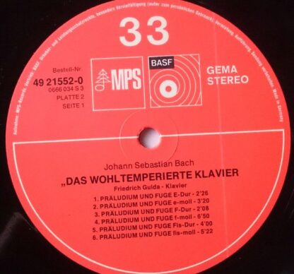 MPS 49 21552-0 - Johann Sebastian Bach, Friedrich Gulda - Das Wo - Image 9