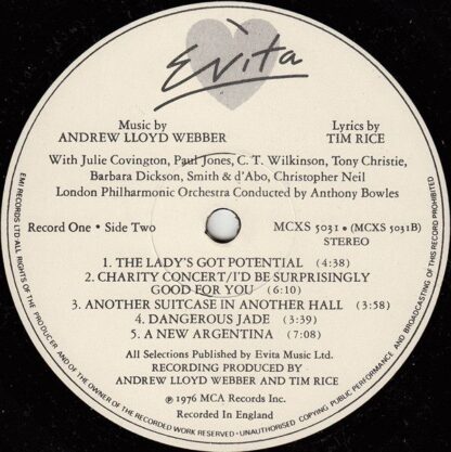 MCA Records MCX 503 - Andrew Lloyd Webber And Tim Rice - Evita - Image 5