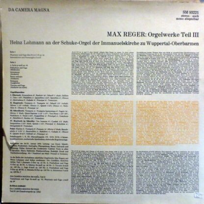 Da Camera Magna SM 93221 - Max Reger, Heinz Lohmann, Max Reger - - Image 2