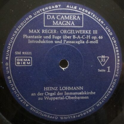 Da Camera Magna SM 93221 - Max Reger, Heinz Lohmann, Max Reger - - Image 3