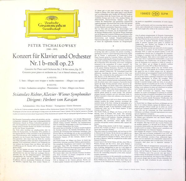 Deutsche Grammophon 138 822 - Pyotr Ilyich Tchaikovsky, Sviatosl - Image 2