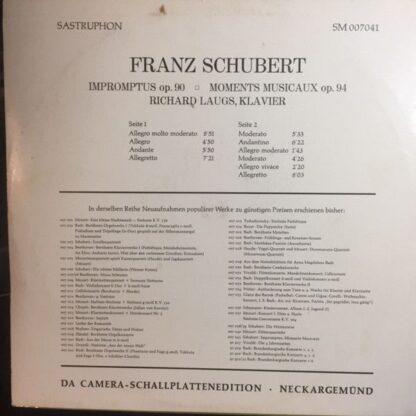 Sastruphon SM 007041 - Franz Schubert, Richard Laugs - Impromptu - Image 2