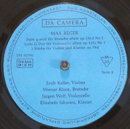 Da Camera SM 92704 - Max Reger, Erich Keller (2), Werner Kloor, - Image 4