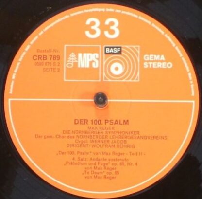 BASF CRB 789 - Max Reger - Der 100. Psalm - Image 4