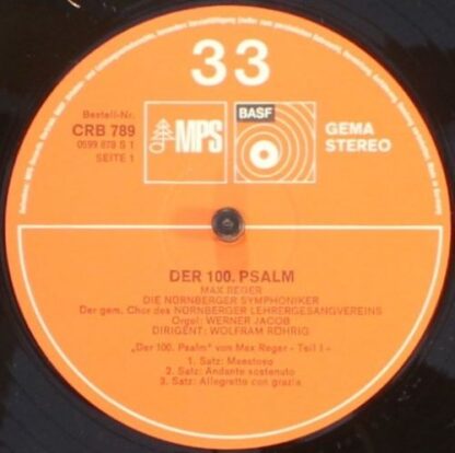BASF CRB 789 - Max Reger - Der 100. Psalm - Image 3