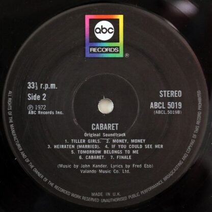 ABC Records ABCL 5019 - Various - Cabaret - Original Sound Track - Image 4
