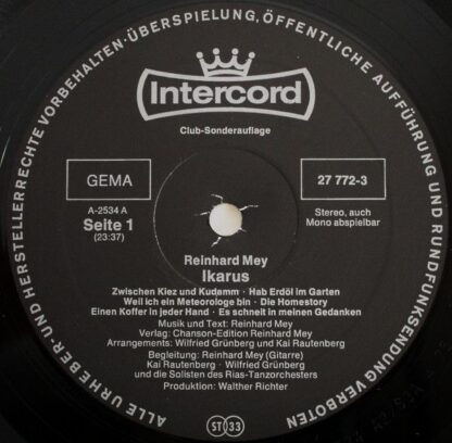 Intercord 27 772-3 - Reinhard Mey - Ikarus - Image 3