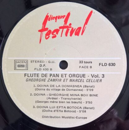 Disques Festival FLD 630 - Gheorghe Zamfir, Marcel Cellier - Imp - Image 8
