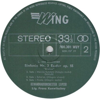 Wing Records 96 600 SAE - Ludwig van Beethoven, Gewandhausorches - Image 6