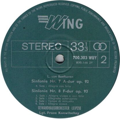 Wing Records 96 600 SAE - Ludwig van Beethoven, Gewandhausorches - Image 10