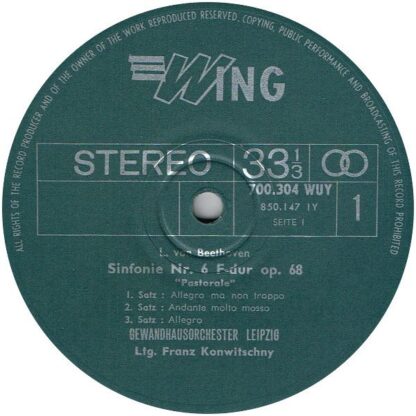 Wing Records 96 600 SAE - Ludwig van Beethoven, Gewandhausorches - Image 11