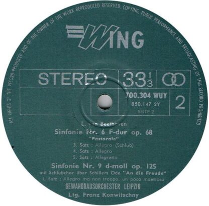 Wing Records 96 600 SAE - Ludwig van Beethoven, Gewandhausorches - Image 12