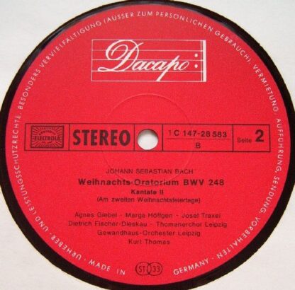 Dacapo 1C 147-28 583/5 - Johann Sebastian Bach, Agnes Giebel, Ma - Image 4