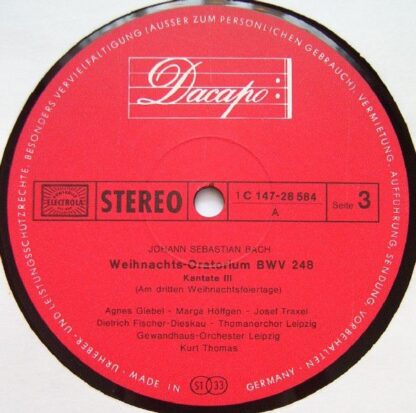 Dacapo 1C 147-28 583/5 - Johann Sebastian Bach, Agnes Giebel, Ma - Image 5