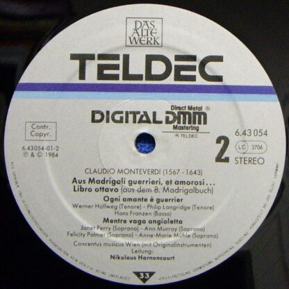TELDEC 6.43054 - Claudio Monteverdi, Ann Murray, Trudeliese Schm - Image 5