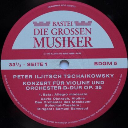 Bastei BDGM 5 - Pyotr Ilyich Tchaikovsky - Peter Iljitsch Tschai - Image 3