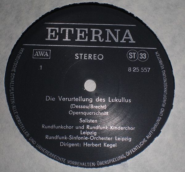 Eterna 8 20 557 - Paul Dessau, Bertolt Brecht - Die Verurteilung - Image 4