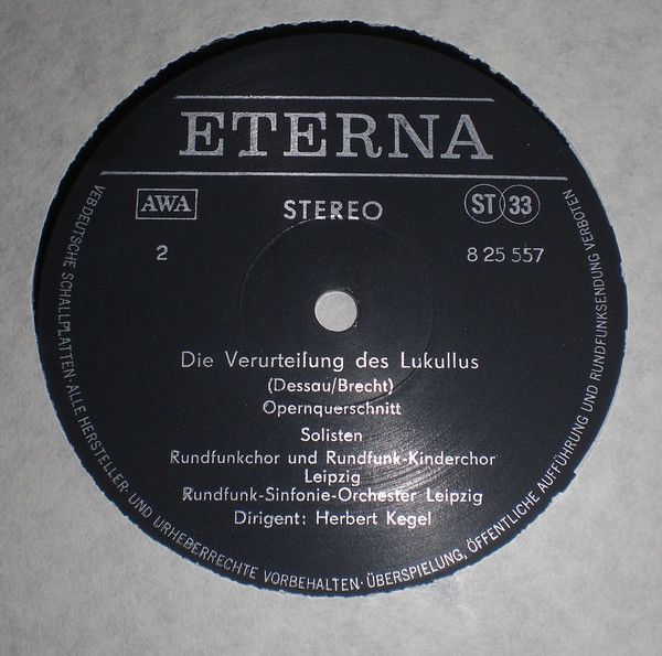 Eterna 8 20 557 - Paul Dessau, Bertolt Brecht - Die Verurteilung - Image 5