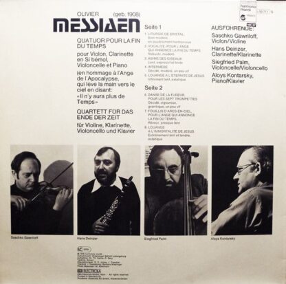 Deutsche Harmonia Mundi 1 C 065-99 711 Q - Olivier Messiaen, Sas - Image 4