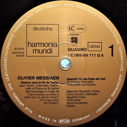 Deutsche Harmonia Mundi 1 C 065-99 711 Q - Olivier Messiaen, Sas - Image 5