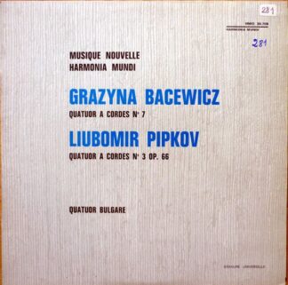 Harmonia Mundi HMO 30.708 - Grażyna Bacewicz, Любомир Пипков, Th