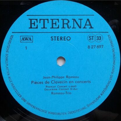 Eterna 8 27 697 - Jean-Philippe Rameau, Rameau-Trio - Pièces de - Image 3