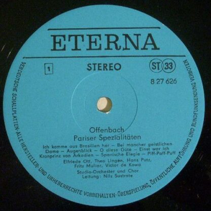Eterna 8 27 626 - Jacques Offenbach, Theo Lingen, Elfriede Ott, - Image 3