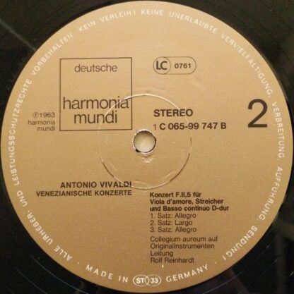 Deutsche Harmonia Mundi 1C 065-99 747 - Antonio Vivaldi, Collegi - Image 4