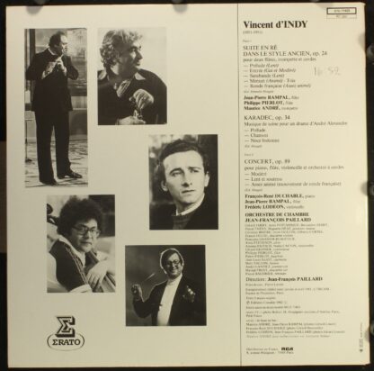Erato STU 71423 - Vincent d'Indy,Orchestre De Chambre Jean-Franç - Image 4