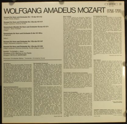 EMI Electrola 1C 063-02 225 - Wolfgang Amadeus Mozart, Barry Tuc - Image 2