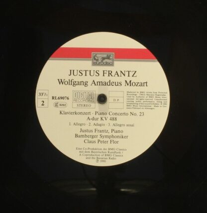 Eurodisc RL 69076 - Justus Frantz, Wolfgang Amadeus Mozart, Bamb - Image 4