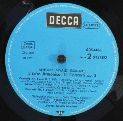 DECCA 6.35448 - Antonio Vivaldi, The Academy Of St. Martin-in-th - Image 4