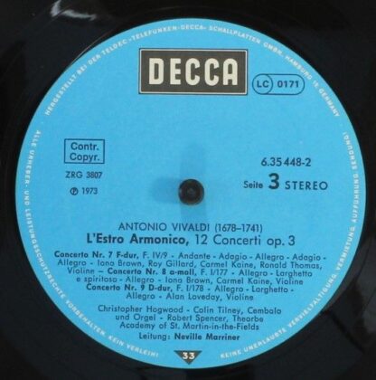 DECCA 6.35448 - Antonio Vivaldi, The Academy Of St. Martin-in-th - Image 5