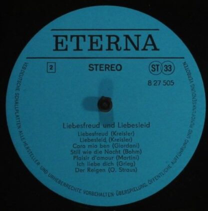 Eterna 8 27 505 - Various - Liebesfreud Und Liebesleid - Image 4