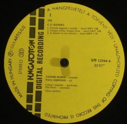 Hungaroton SLPD 12564-65 - Georg Friedrich Händel, Mária Zádori, - Image 5
