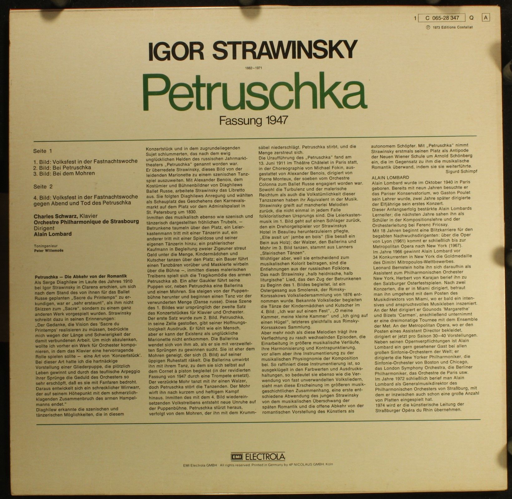 EMI 1C 065-28347Q - Igor Stravinsky, Alain Lombard, Orchestre Ph - Image 2