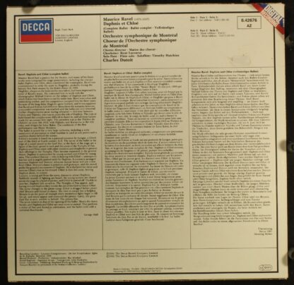 DECCA 6.42676 AZ - Maurice Ravel, Chœur De L'Orchestre Symphoniq - Image 2