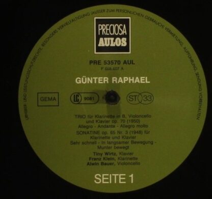Preciosa AULOS PRE 53570 AUL - Günter Raphael, Tiny Wirtz, Franz - Image 3