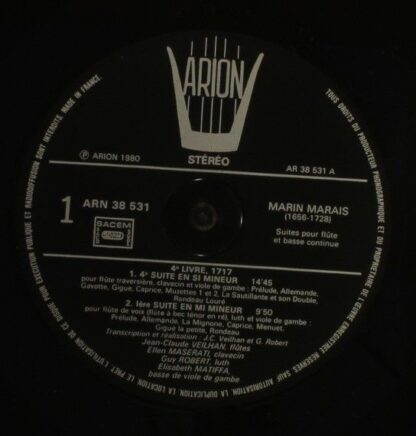 ARION ARN 38531 - Marin Marais, Jean-Claude Veilhan, Ellen Maser - Image 5